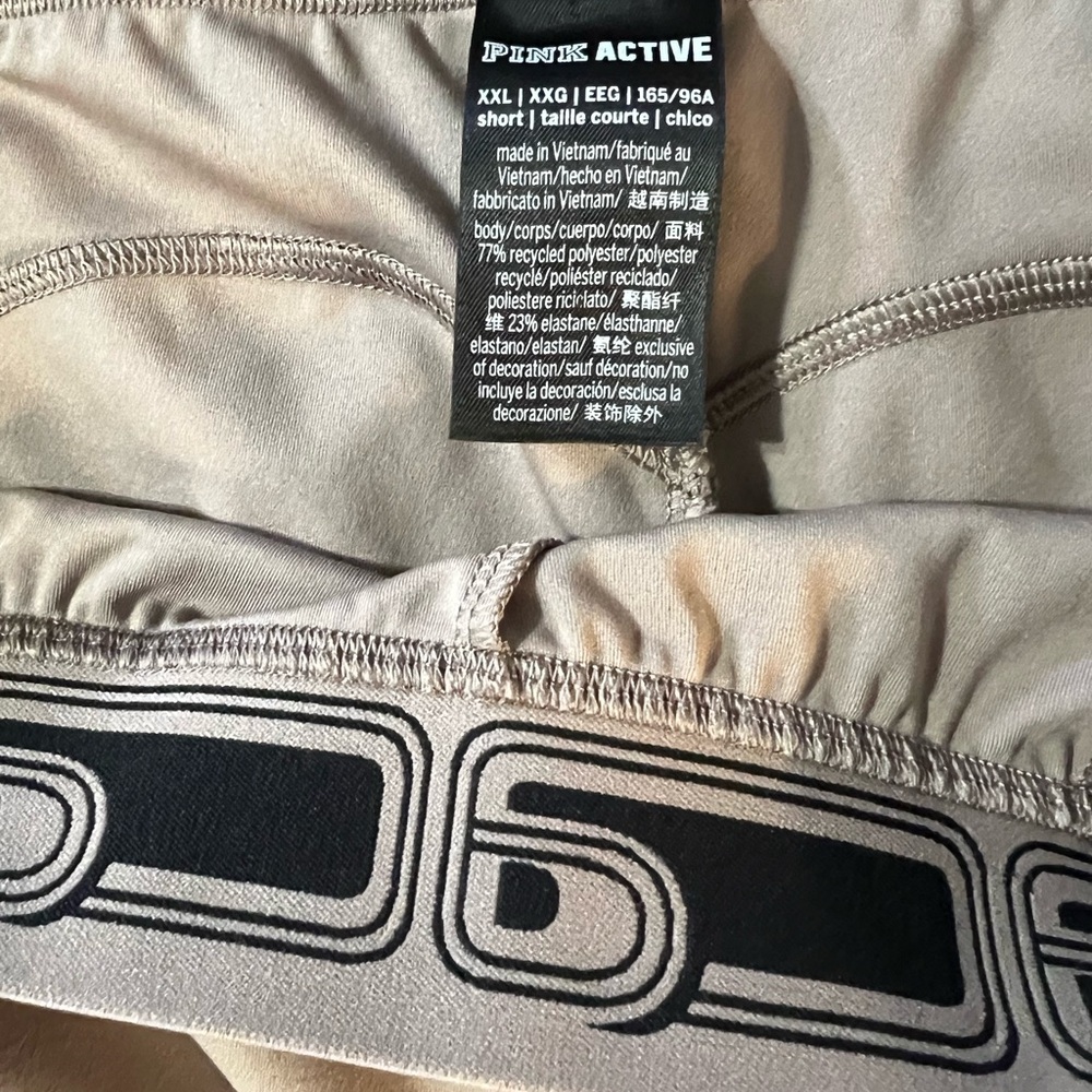Victorias Secret Pink Active Iced Coffee Checkered Pattern Leggings - Picture 5 of 7